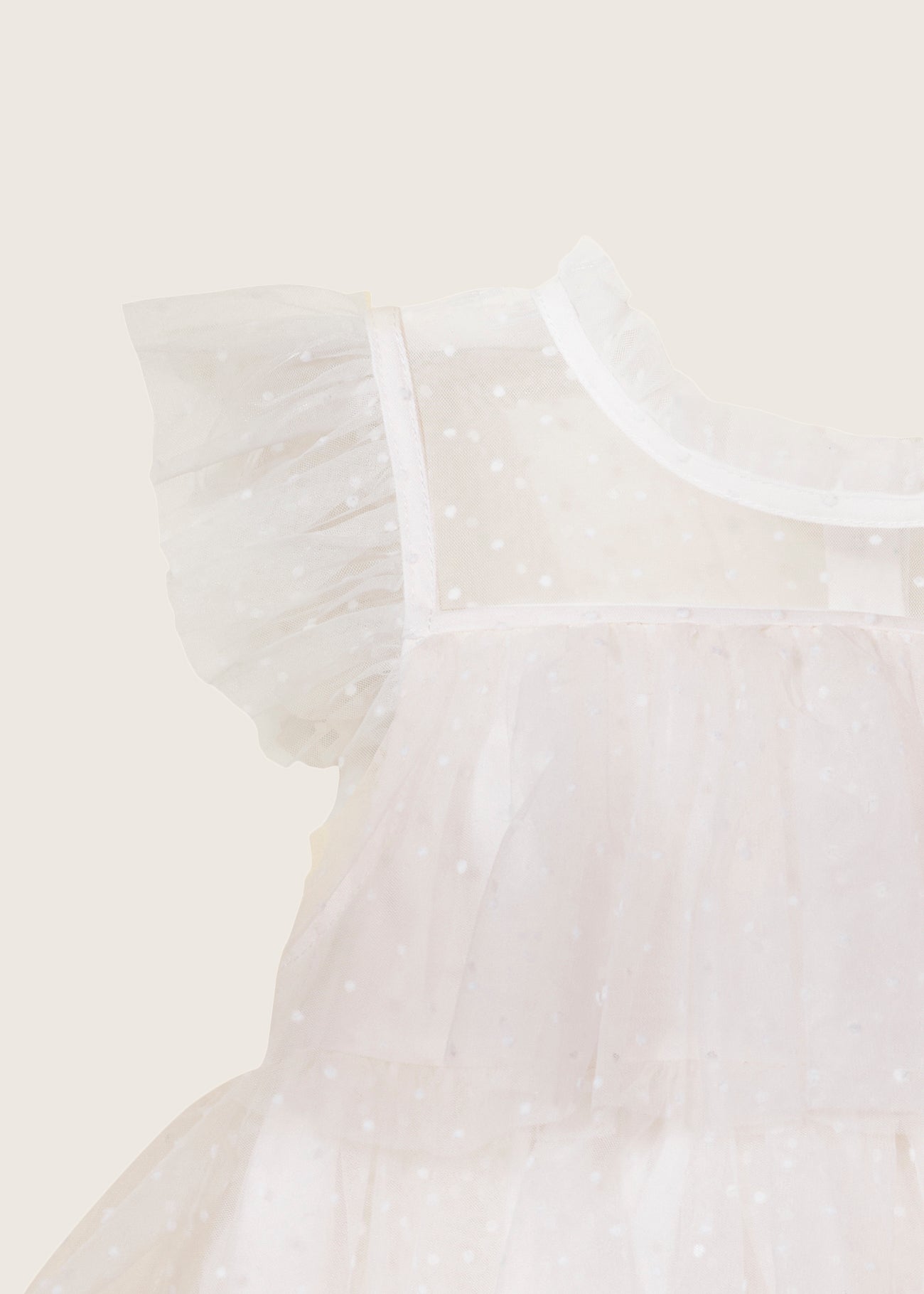 rise little earthling Tiered Dress TGHDR48 - White / 5-6y - Image 2