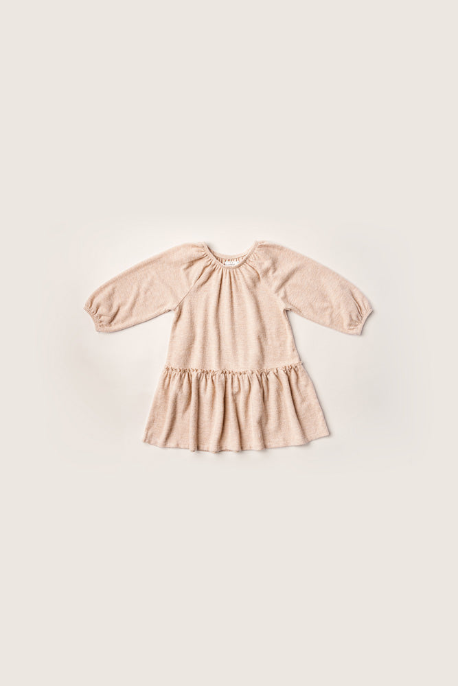 Rise Little Earthling Cozy Dress Oatmeal - Oatmeal / 9-12m