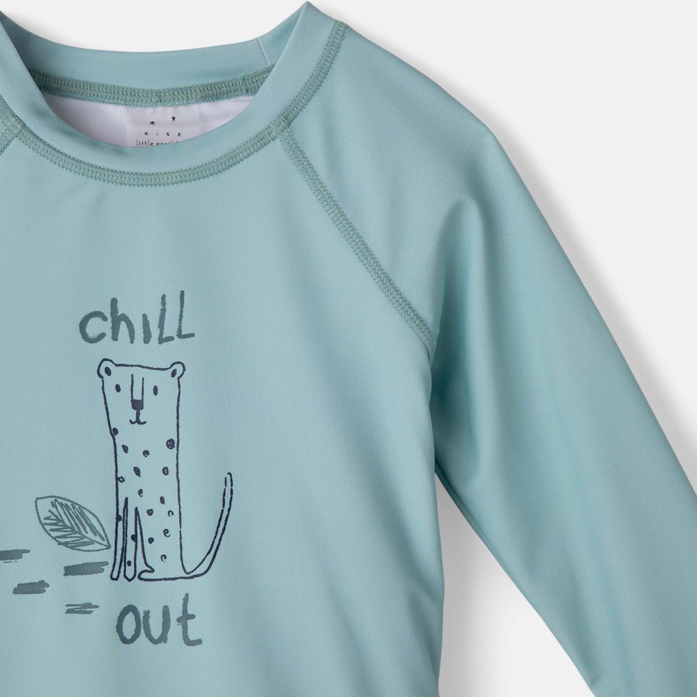 rise little earthling Long Sleeve Rashguard - Light Green / 4-5y - Image 4