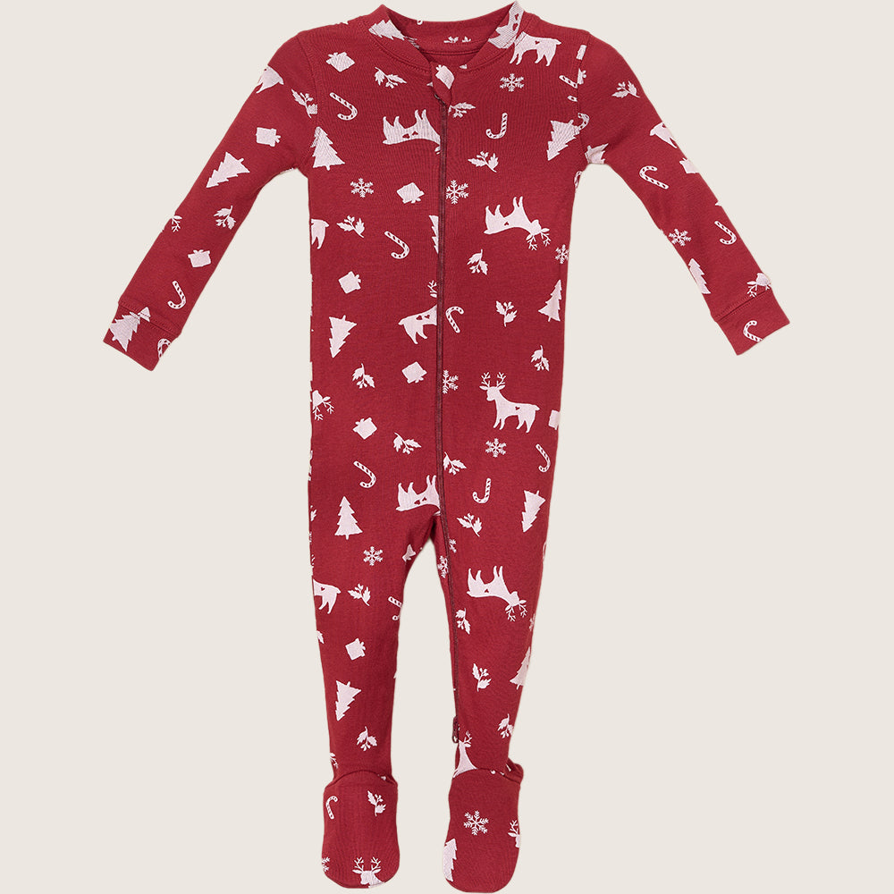 rise little earthling Holiday Sleeper BUHSL00 - Red Stripe / 6-9m - Image 5