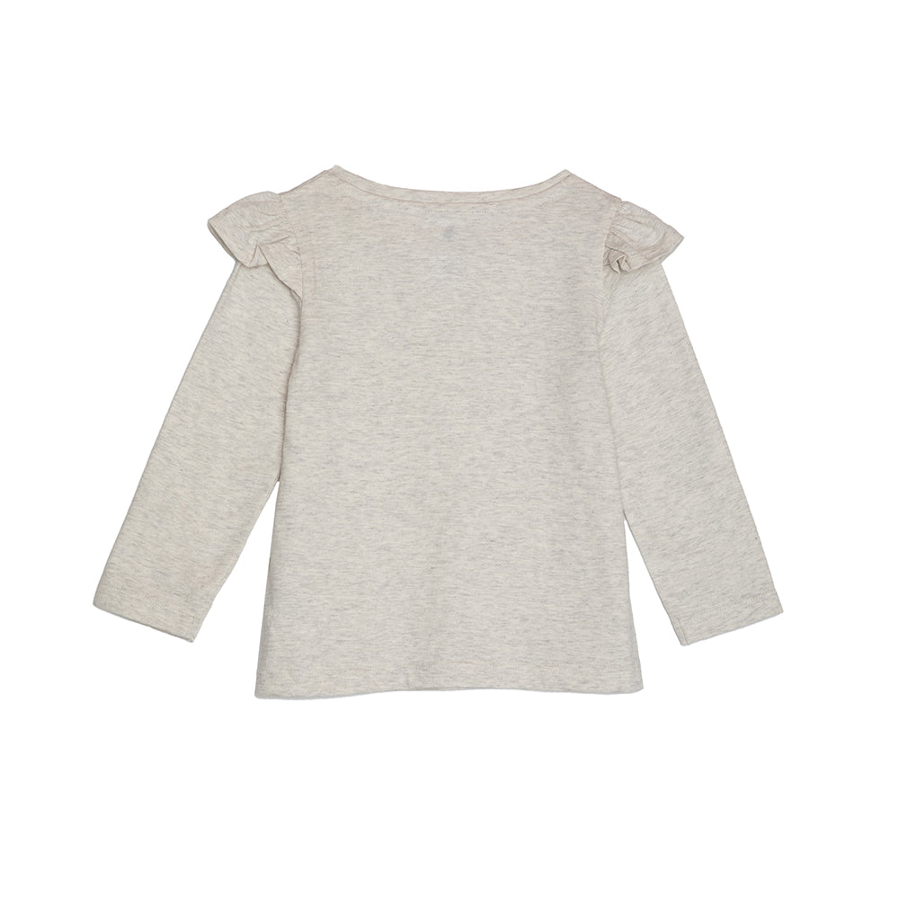 rise little earthling Long Sleeve Ruffle T-Shirt TGFKT20 - Dusty Cedar / 12-18m - Image 4