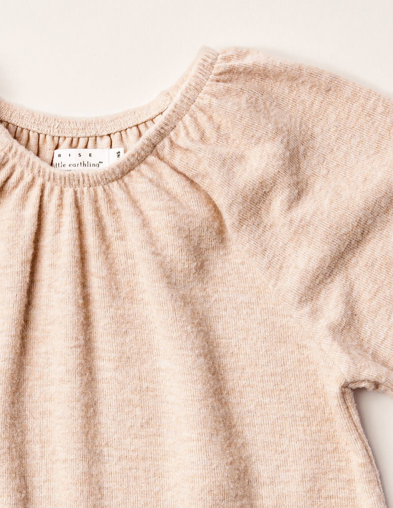 Rise Little Earthling Cozy Dress Oatmeal - Oatmeal / 9-12m - Image 2