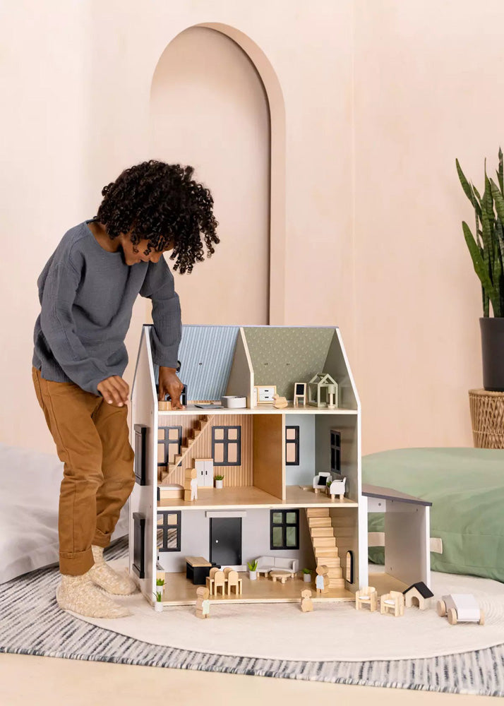 Coco Village Wooden Doll House Kids Room Furniture (7PCS) Soap - Image 18