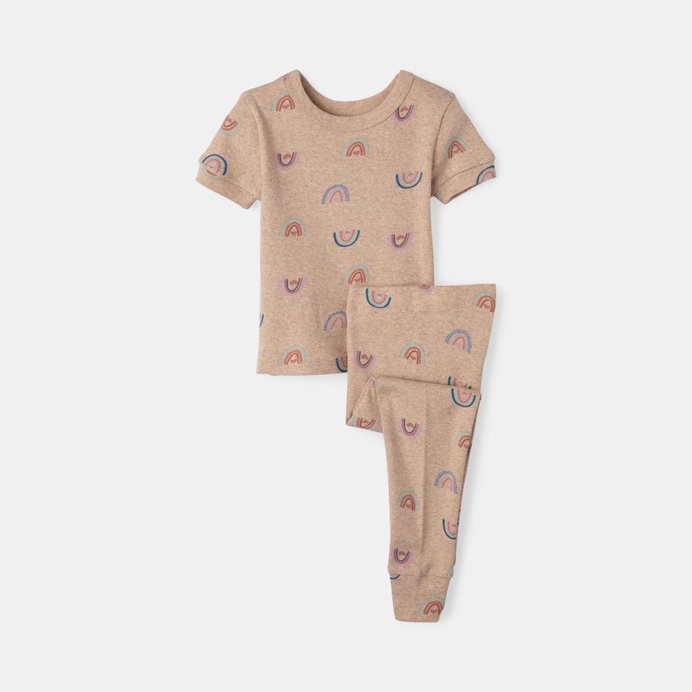 rise little earthling Short Sleeve Sleep Set - Grey Rainbow / 2y - Image 14