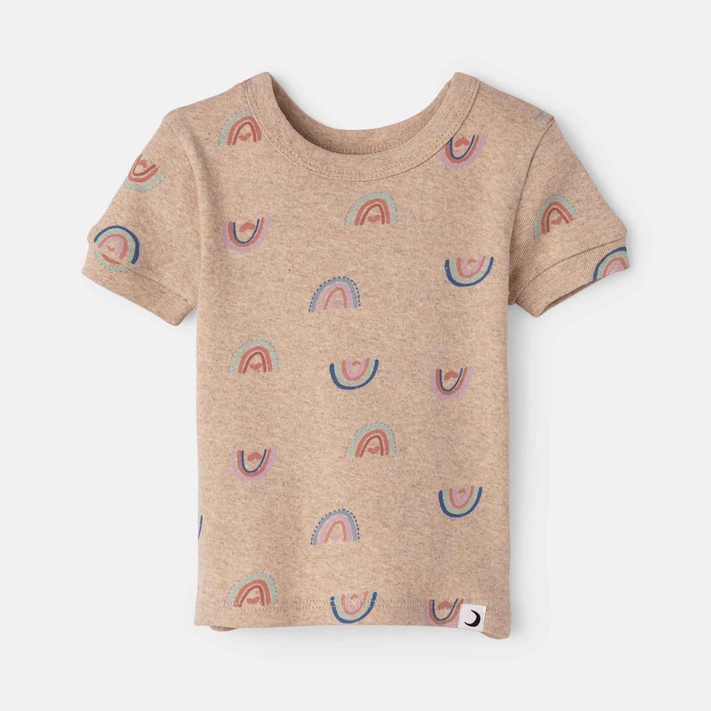 rise little earthling Short Sleeve Sleep Set - Grey Rainbow / 2y - Image 15