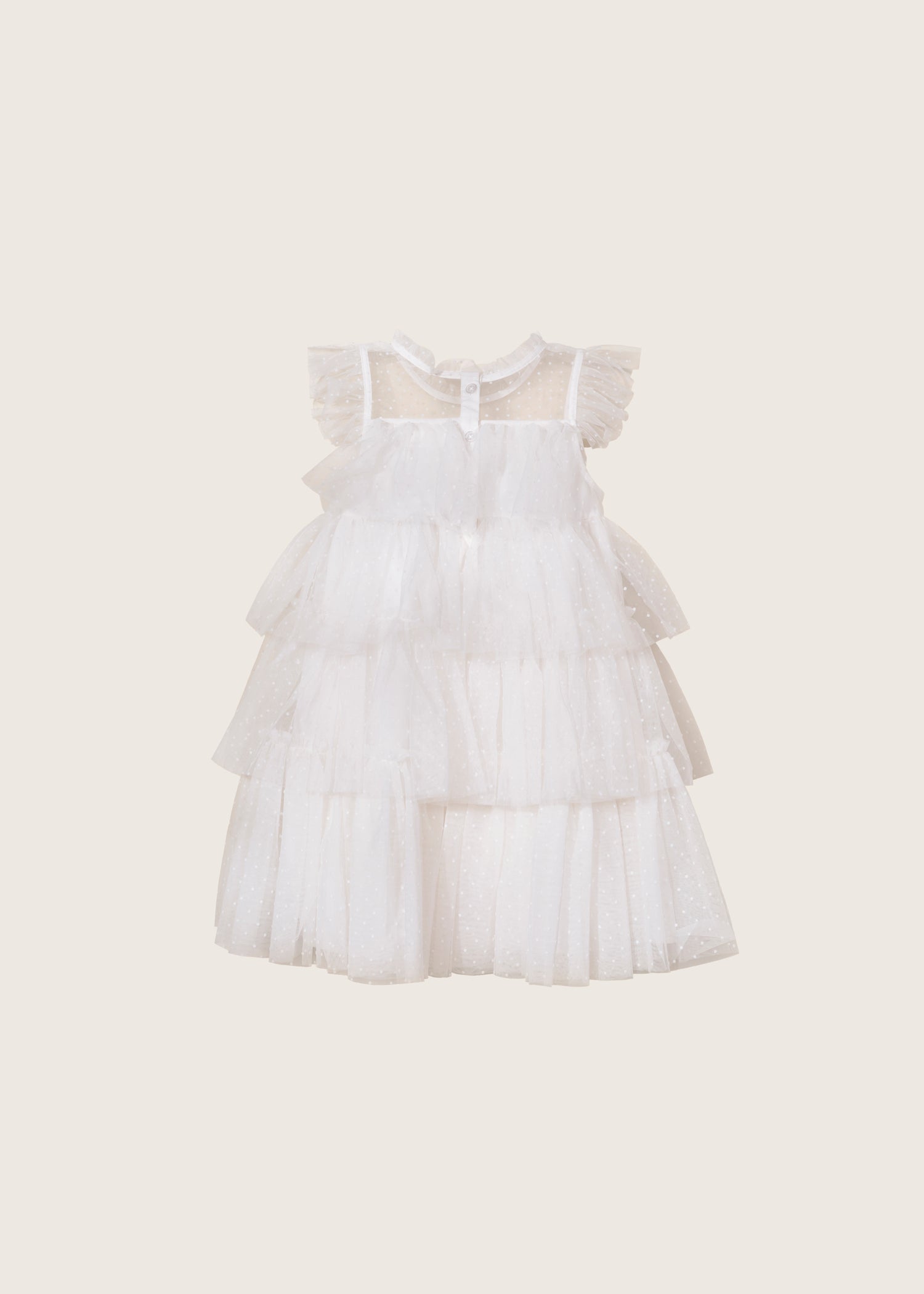 rise little earthling Tiered Dress TGHDR48 - White / 5-6y - Image 3