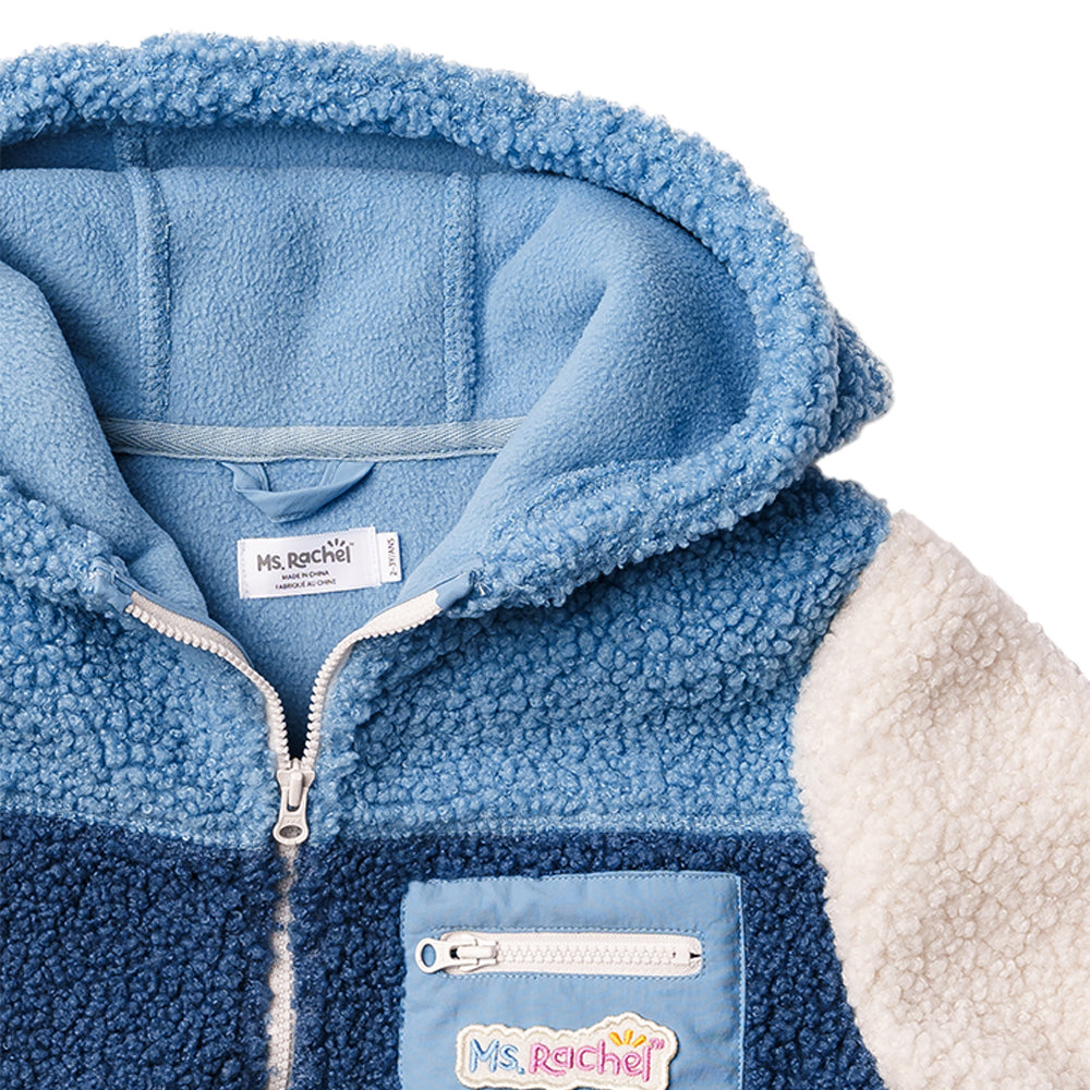 Ms. Rachel Fuzzy Colourblock Jacket - Pink Colourblock / 18-24m - Image 6