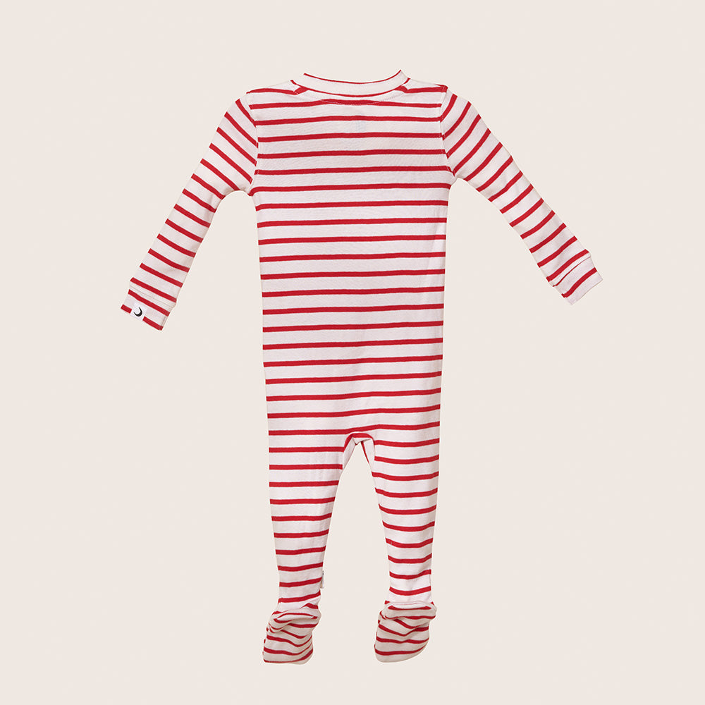 rise little earthling Holiday Sleeper BUHSL00 - Red Stripe / 6-9m - Image 15