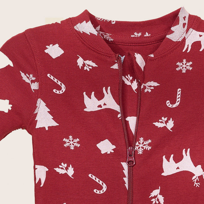 rise little earthling Holiday Sleeper BUHSL00 - Red Stripe / 6-9m - Image 6
