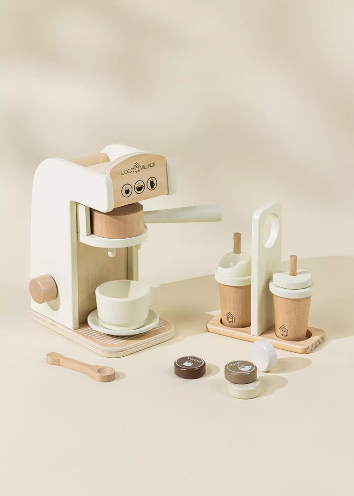 Coco Village Wooden Coffee Maker Set