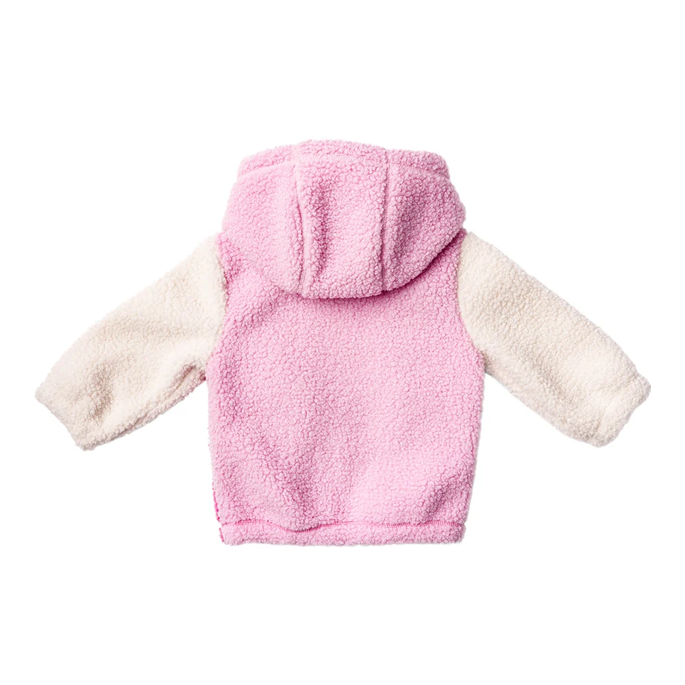 Ms. Rachel Fuzzy Colourblock Jacket - Pink Colourblock / 18-24m - Image 2
