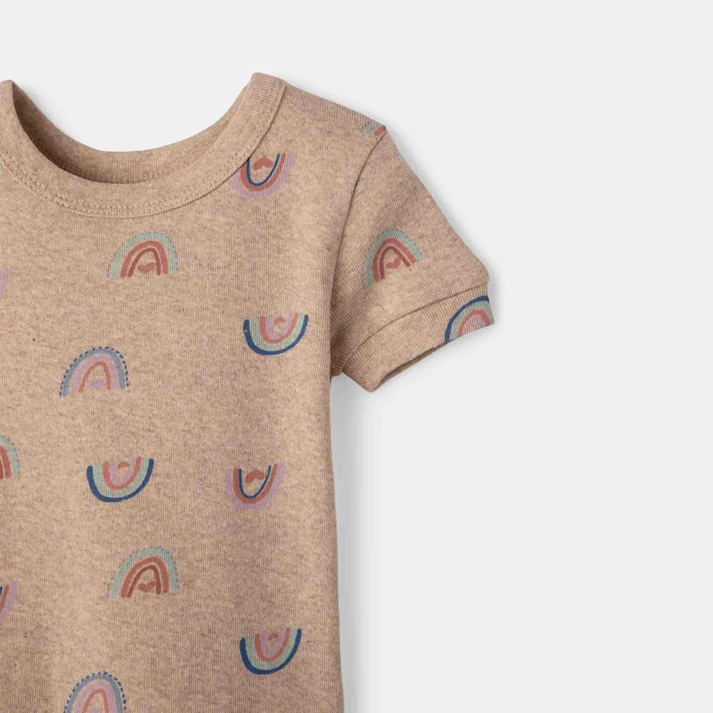 rise little earthling Short Sleeve Sleep Set - Grey Rainbow / 2y - Image 17