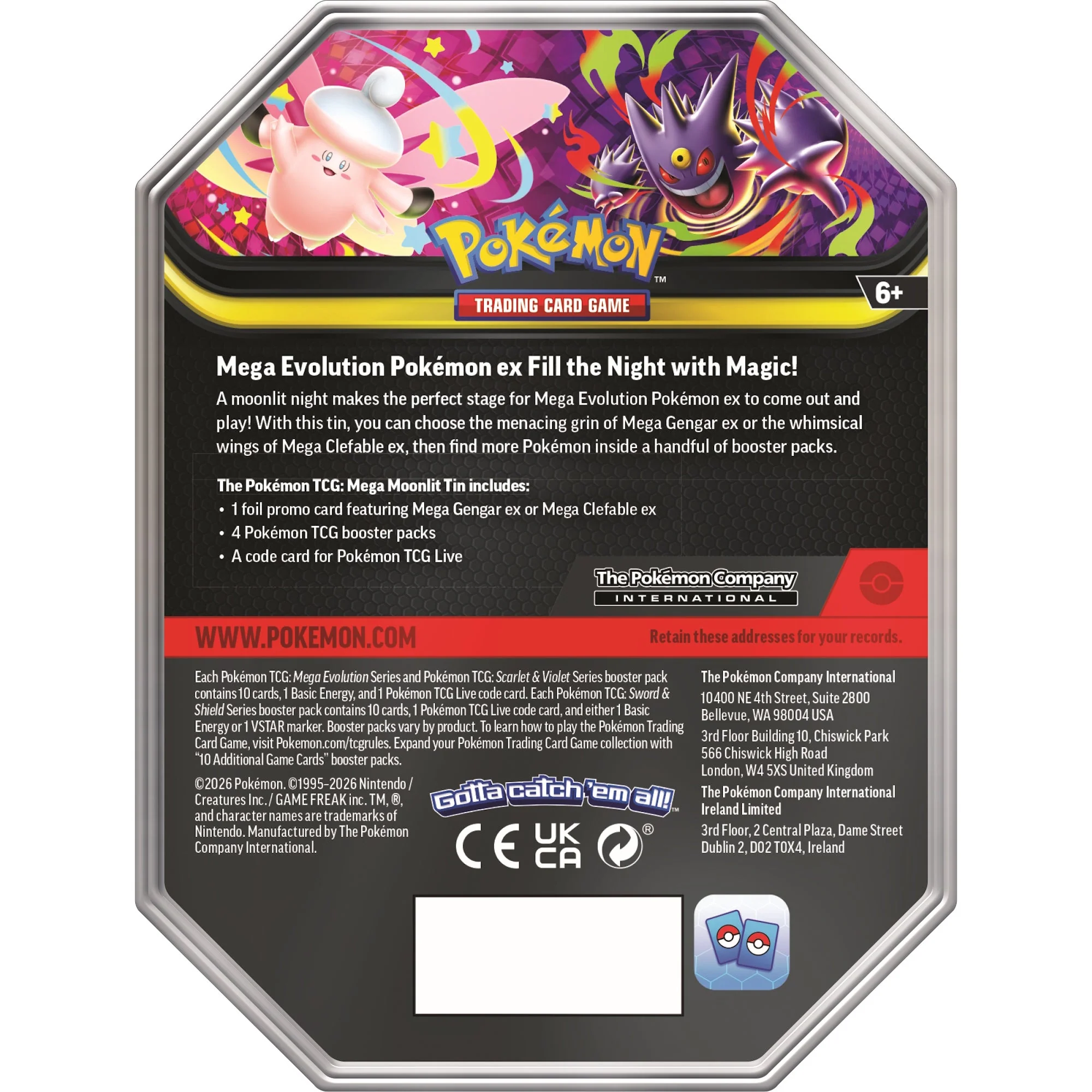 Pokemon Pokémon 2026 Mega Moonlit Tin I Limit 2 per customer Toy - Image 4