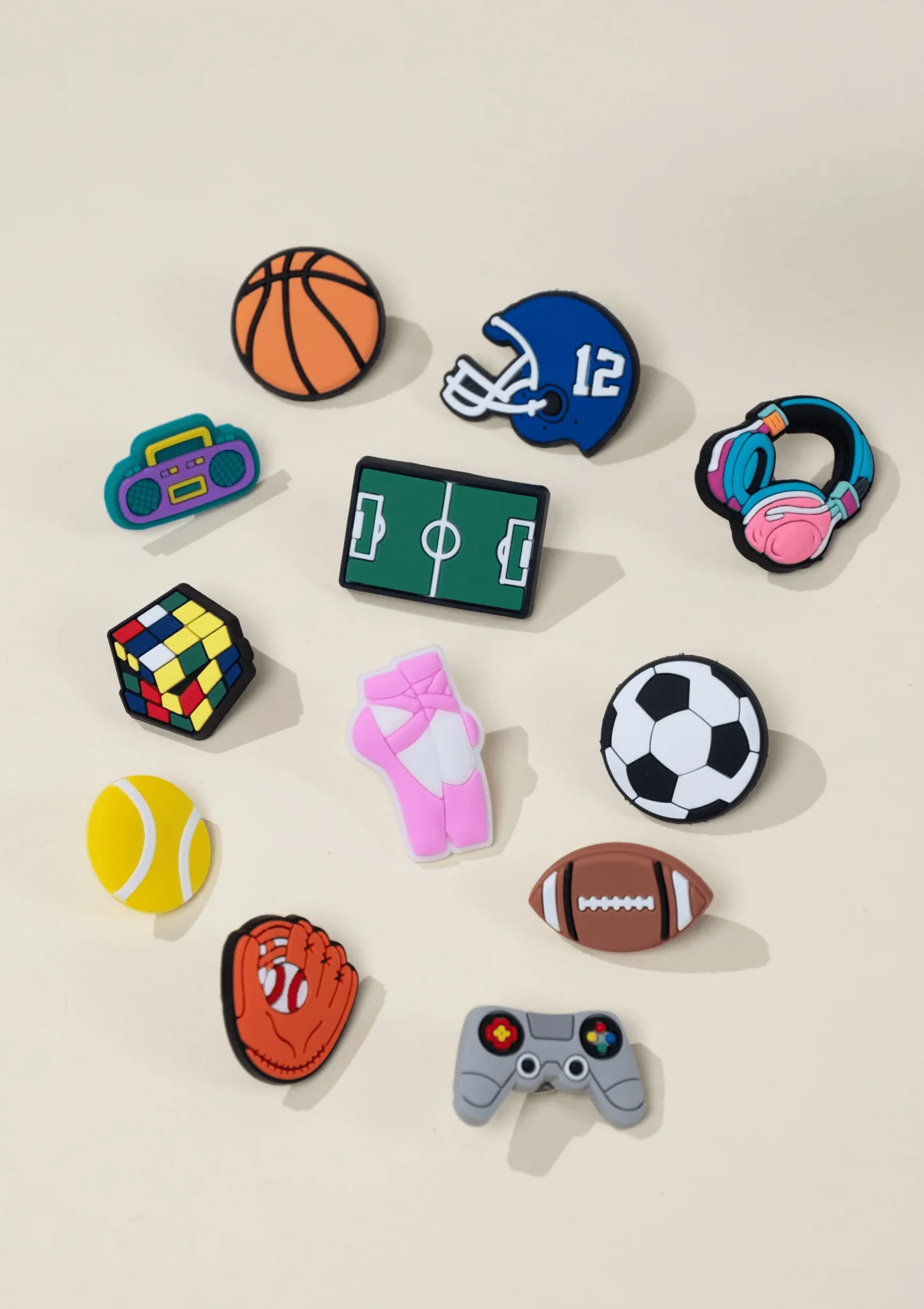 Coco Village Set of 12 Sports & Activities Charms Pin Bag - Image 7