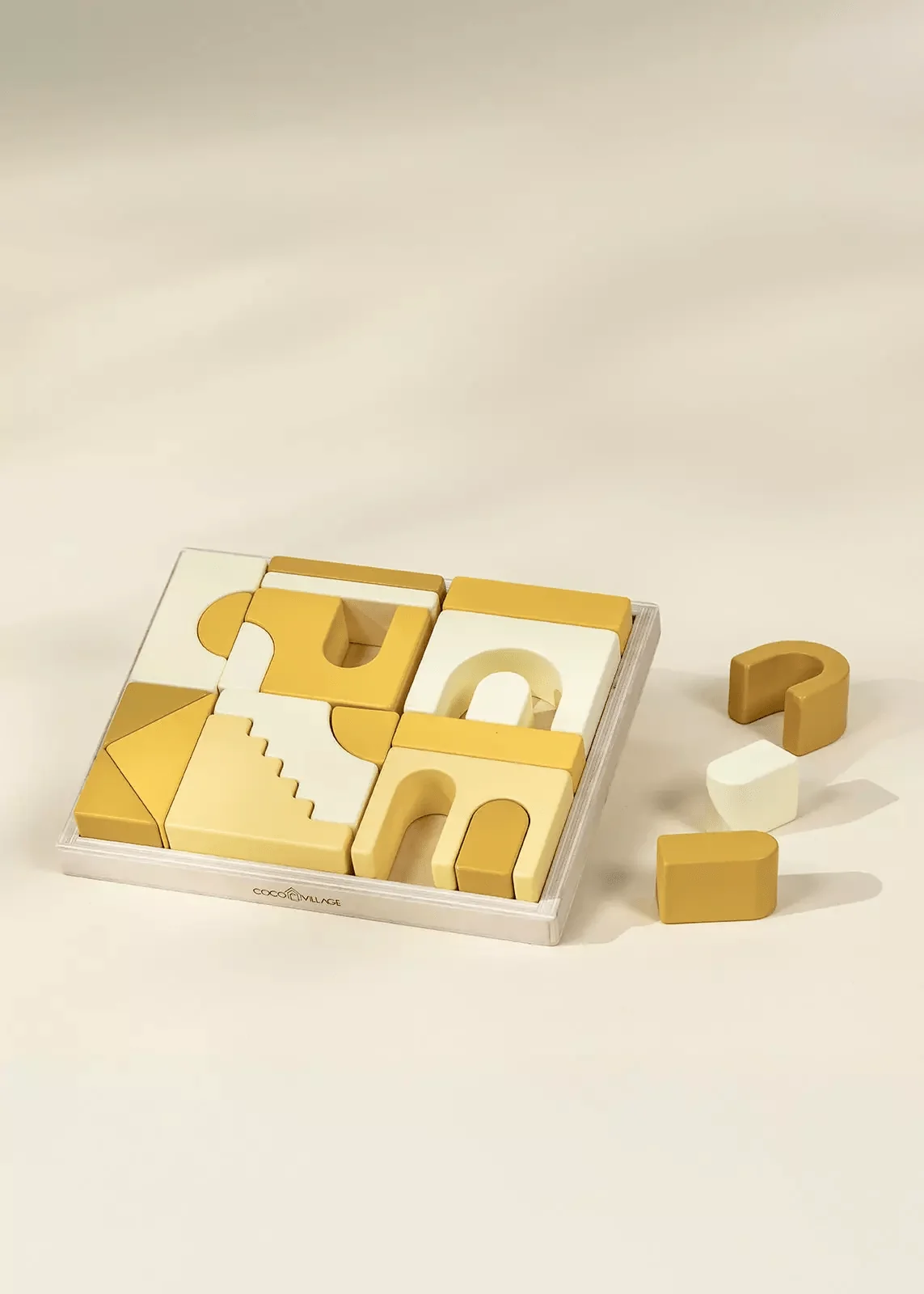 Coco Village Houses Wooden Creative Blocks Set - 21 pcs Puzzle