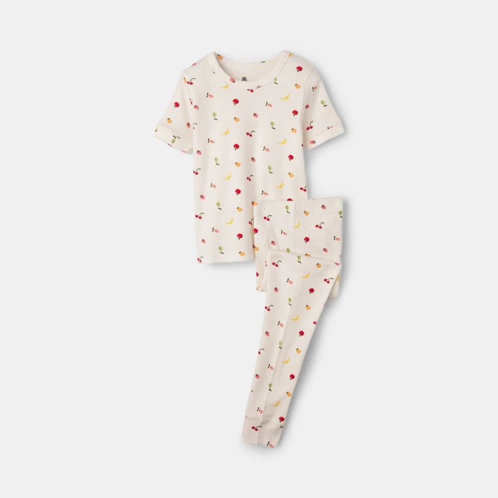 rise little earthling Short Sleeve Sleep Set - Grey Rainbow / 2y - Image 6