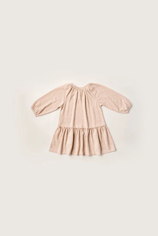 Rise Little Earthling Cozy Dress Oatmeal - Oatmeal / 9-12m - Image 3